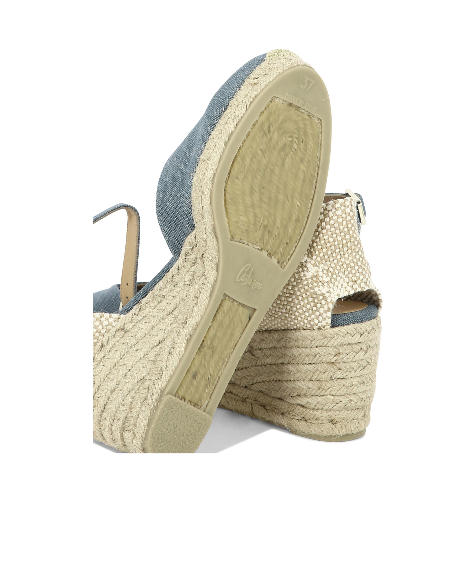 Castaã±er Bianca Canvas Ankle-strap Espadrille Sandals In Nude