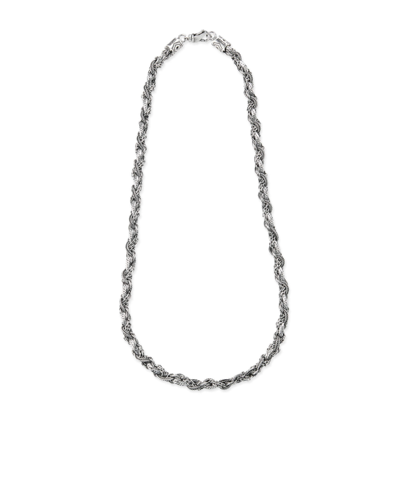Emanuele Bicocchi Round Braid Necklace In Gray