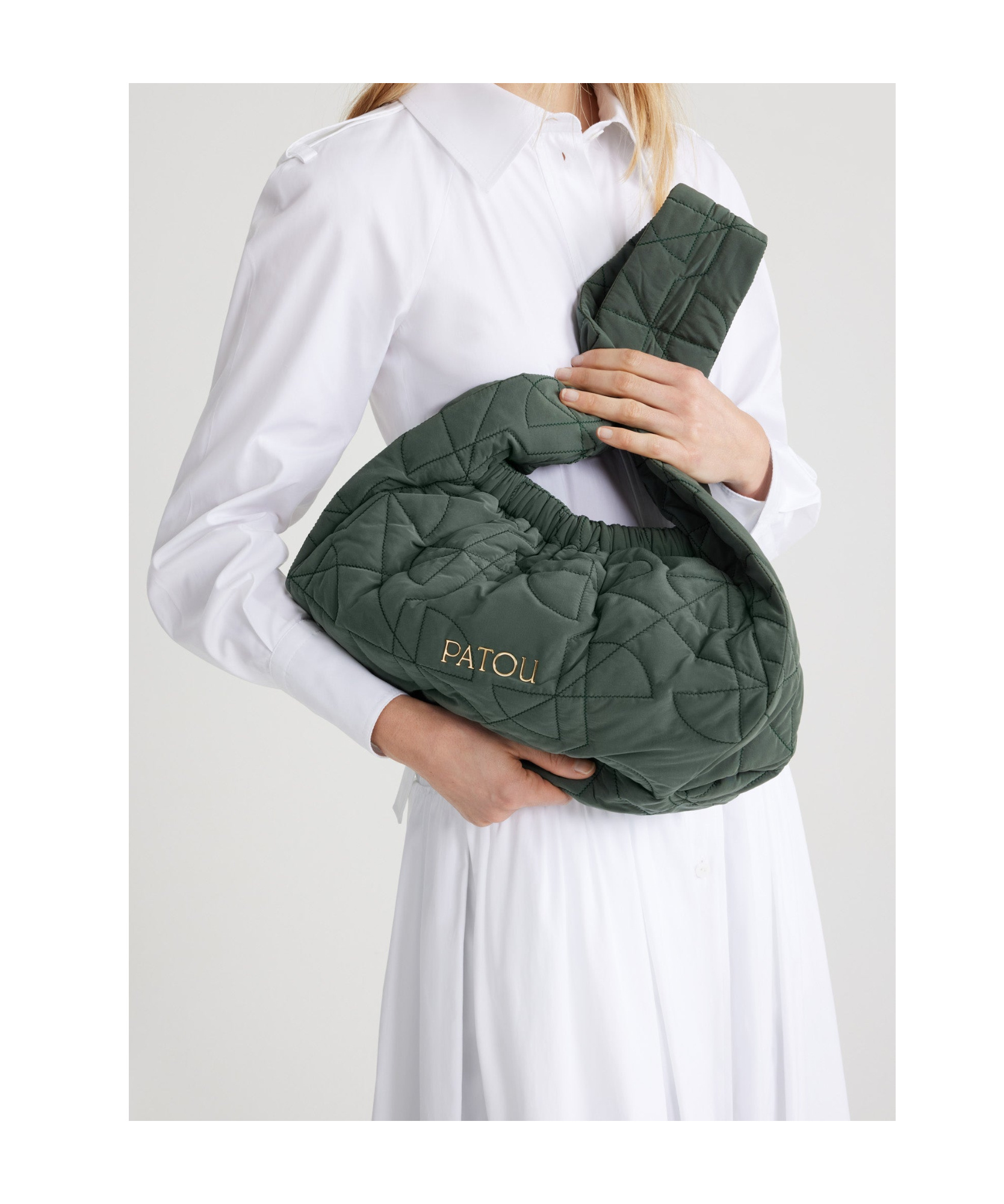 Patou Le Biscuit Shoulder Bag In Black