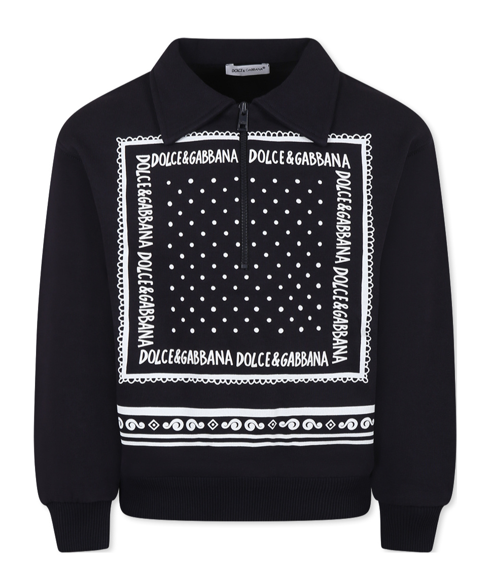 Dolce & Gabbana Long-sleeved Sweater In Black
