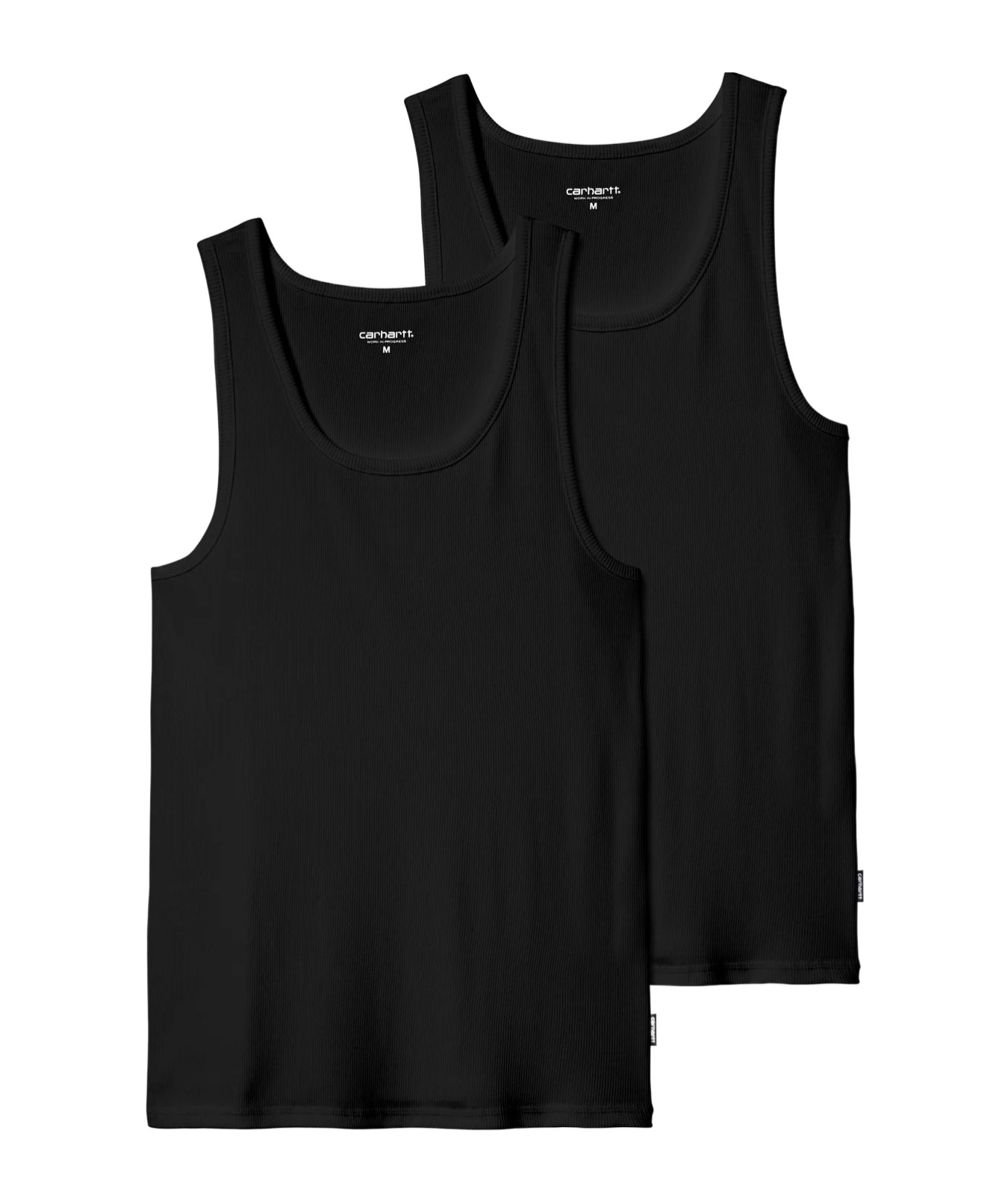 Carhartt Wip Ribbed Sleeveless Two Pack Tank Tops In Black