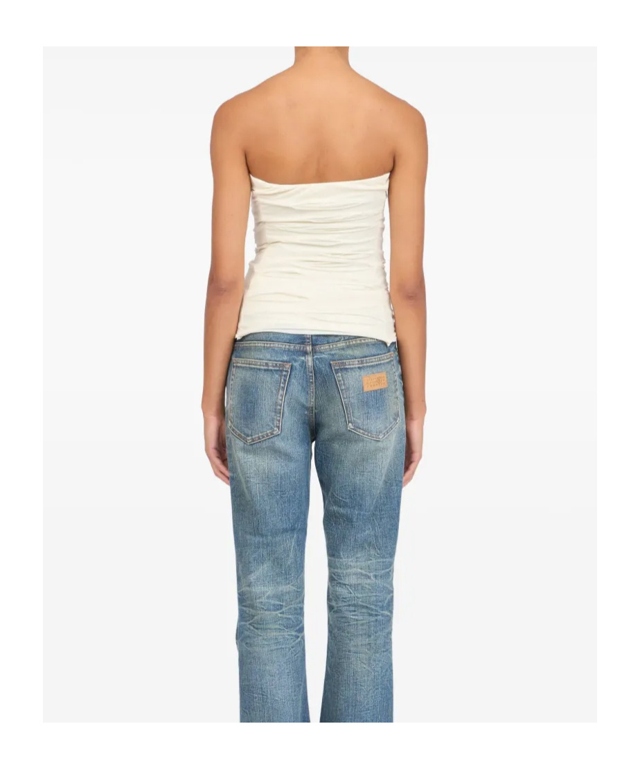 Shop Mm6 Maison Margiela Layered Top In White