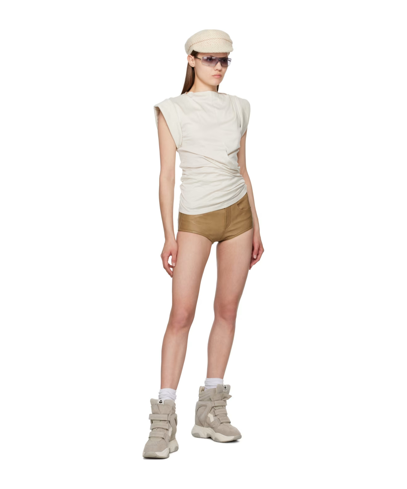 Isabel Marant Leslie Shorts In Brown