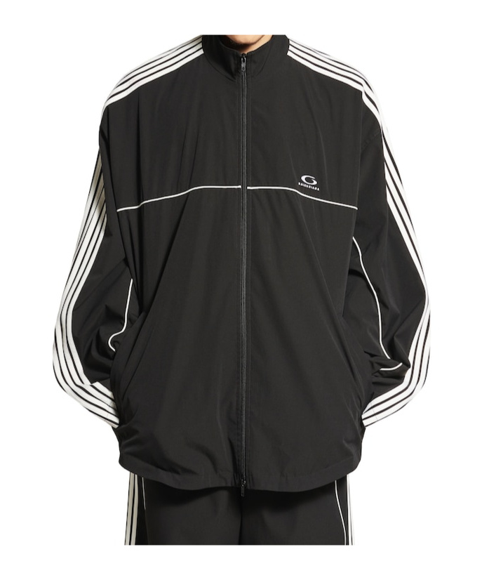 Balenciaga Technical Oversized Track Jacket In Black