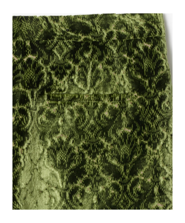 Burberry Baroque Velvet Tailored Trousers In Green