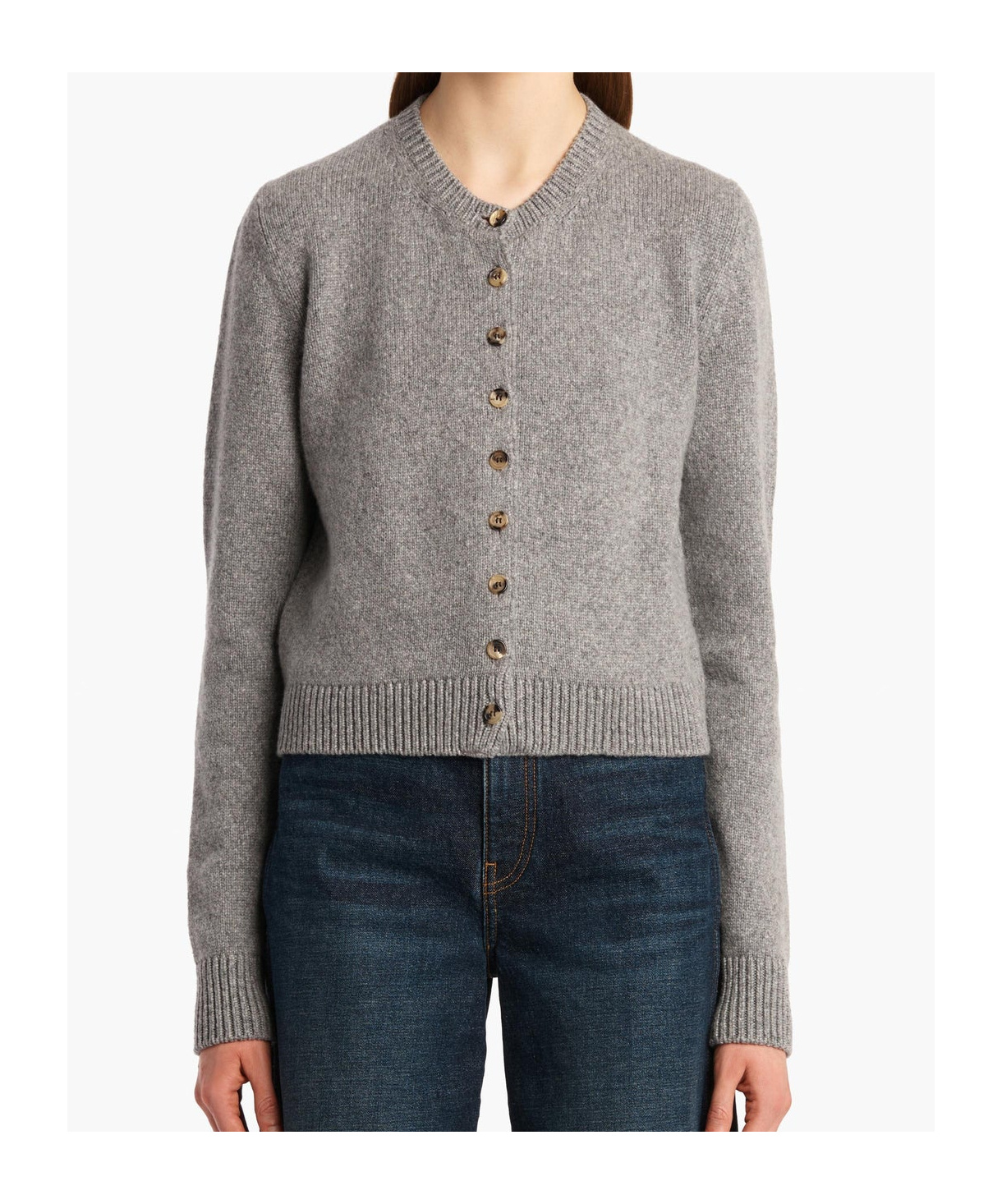 Khaite Everheart Cardigan In Gray