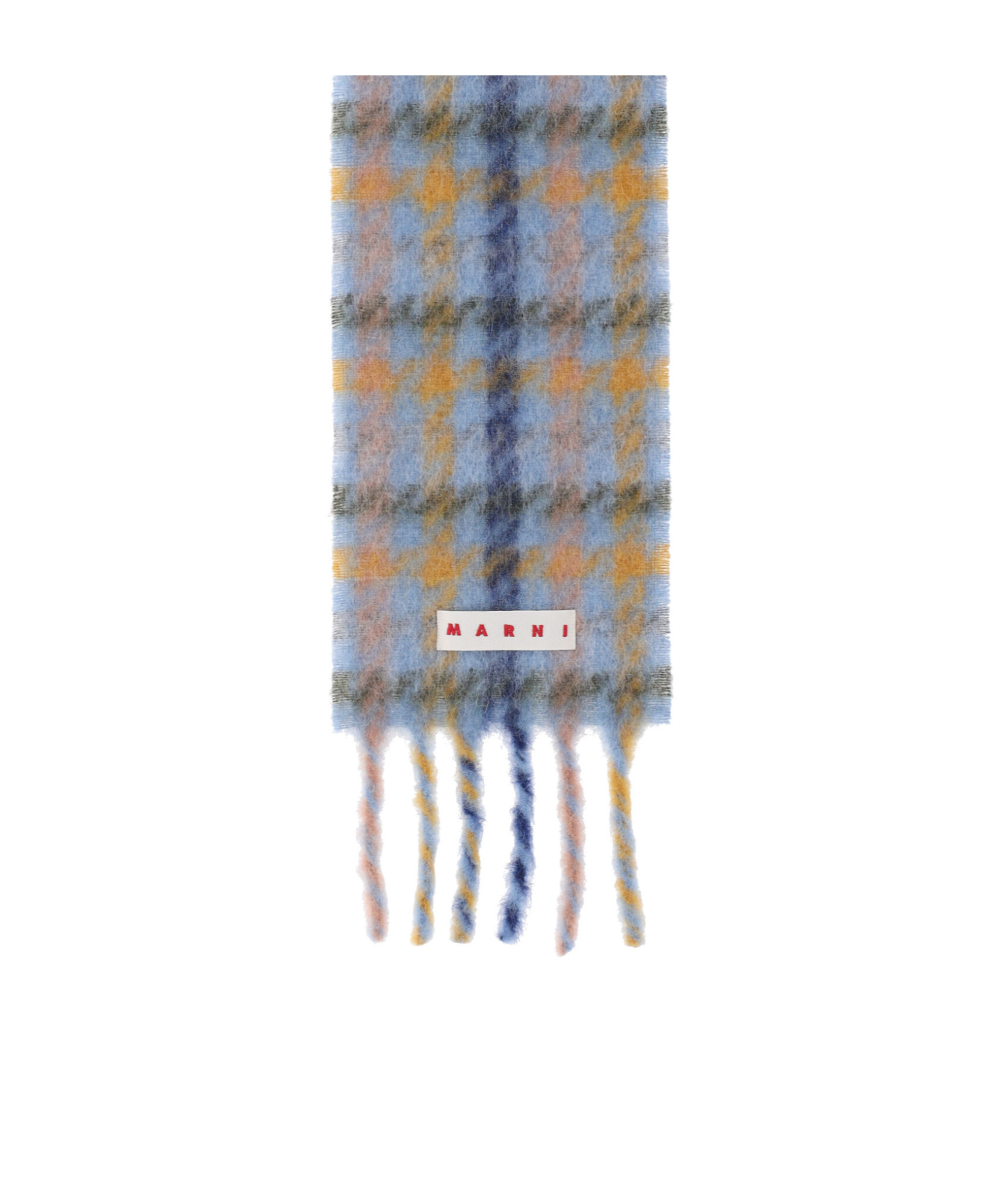 Marni Luxurious Scarf With Soft Texture And Fringed Ends In Multi