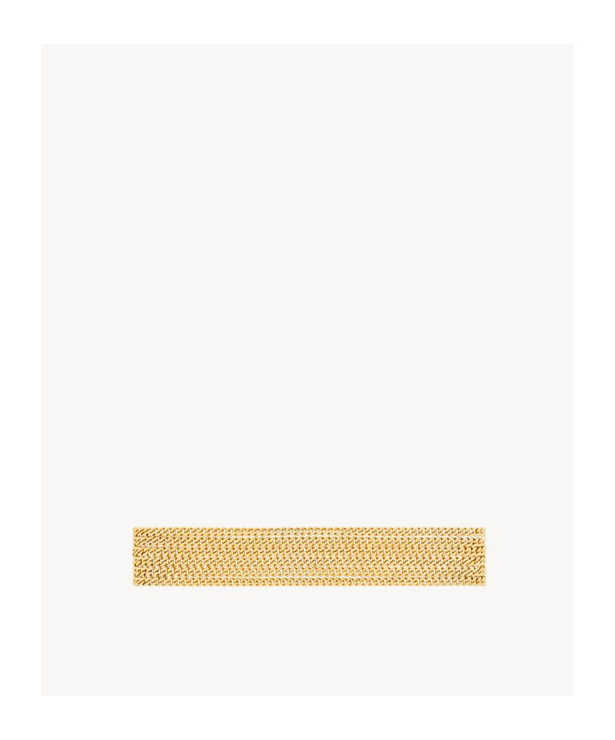 Saint Laurent Multi-chain Cassandre Bracelet In Yellow