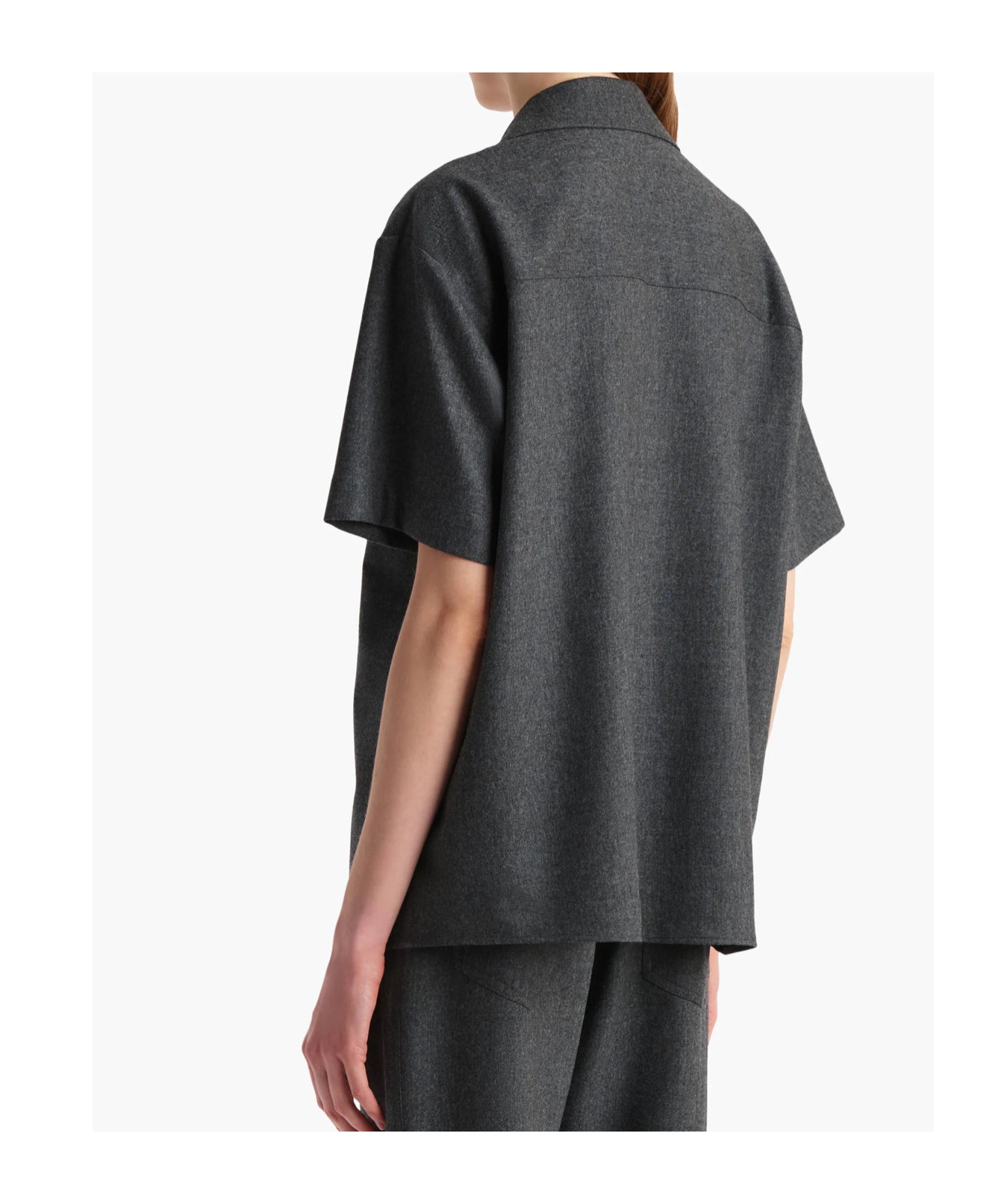 Khaite Womens Storm Riordan Camp-collar Stretch-wool And Cashmere Shirt In Black