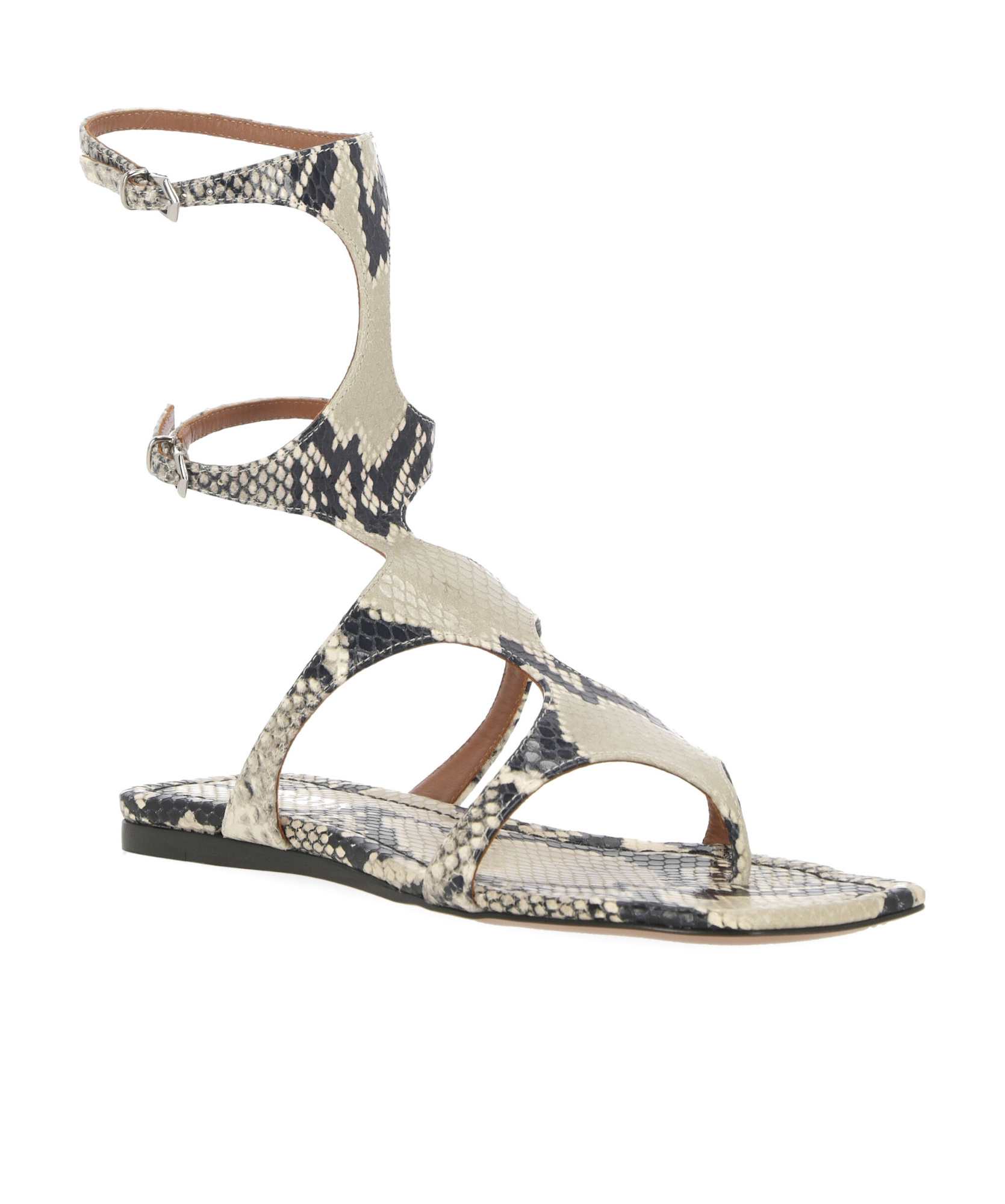 Paris Texas Uma Snakeskin-effect Sandals In Multicolor