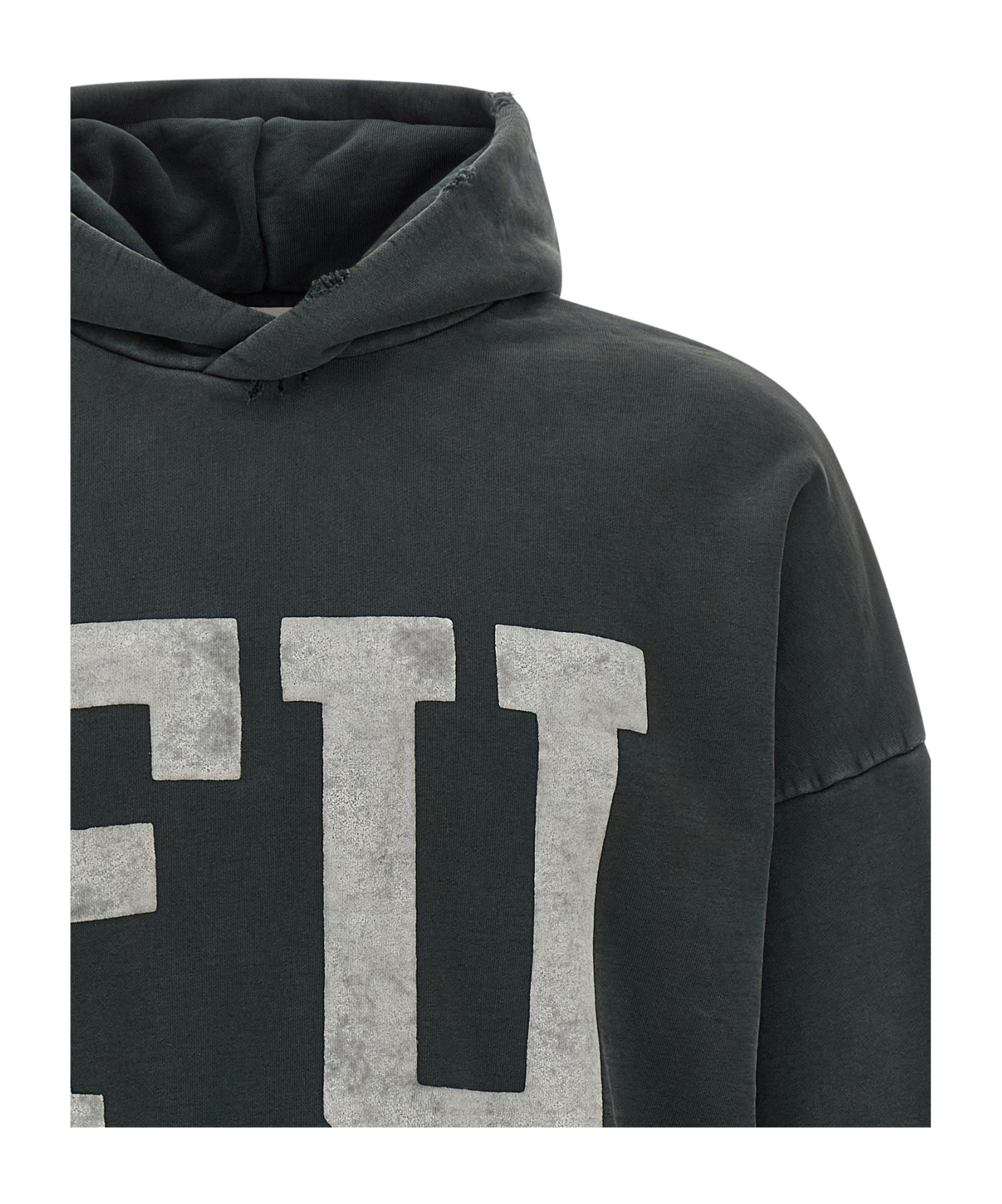 Fear Of God Qualified Printed Cotton-jersey Hoodie In Black