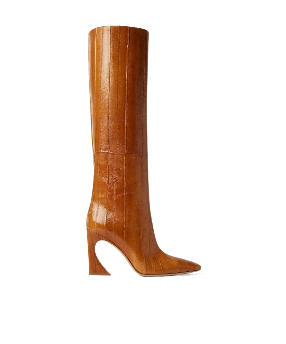 Fendi Beige Hagfish Leather Boots In Brown