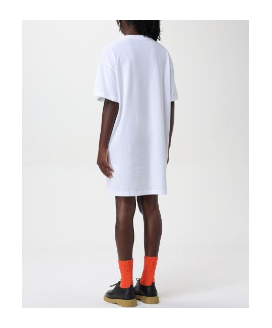 Moschino Round-neck Dress In White
