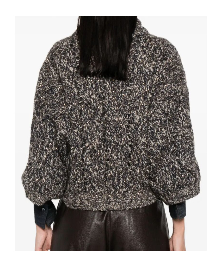 Brunello Cucinelli Twist-detail Cardigan In Brown