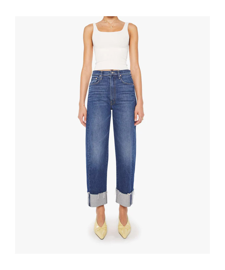 Mother The Half-pipe Ankle Cuff Fray Perfectly Imperfect In Blue