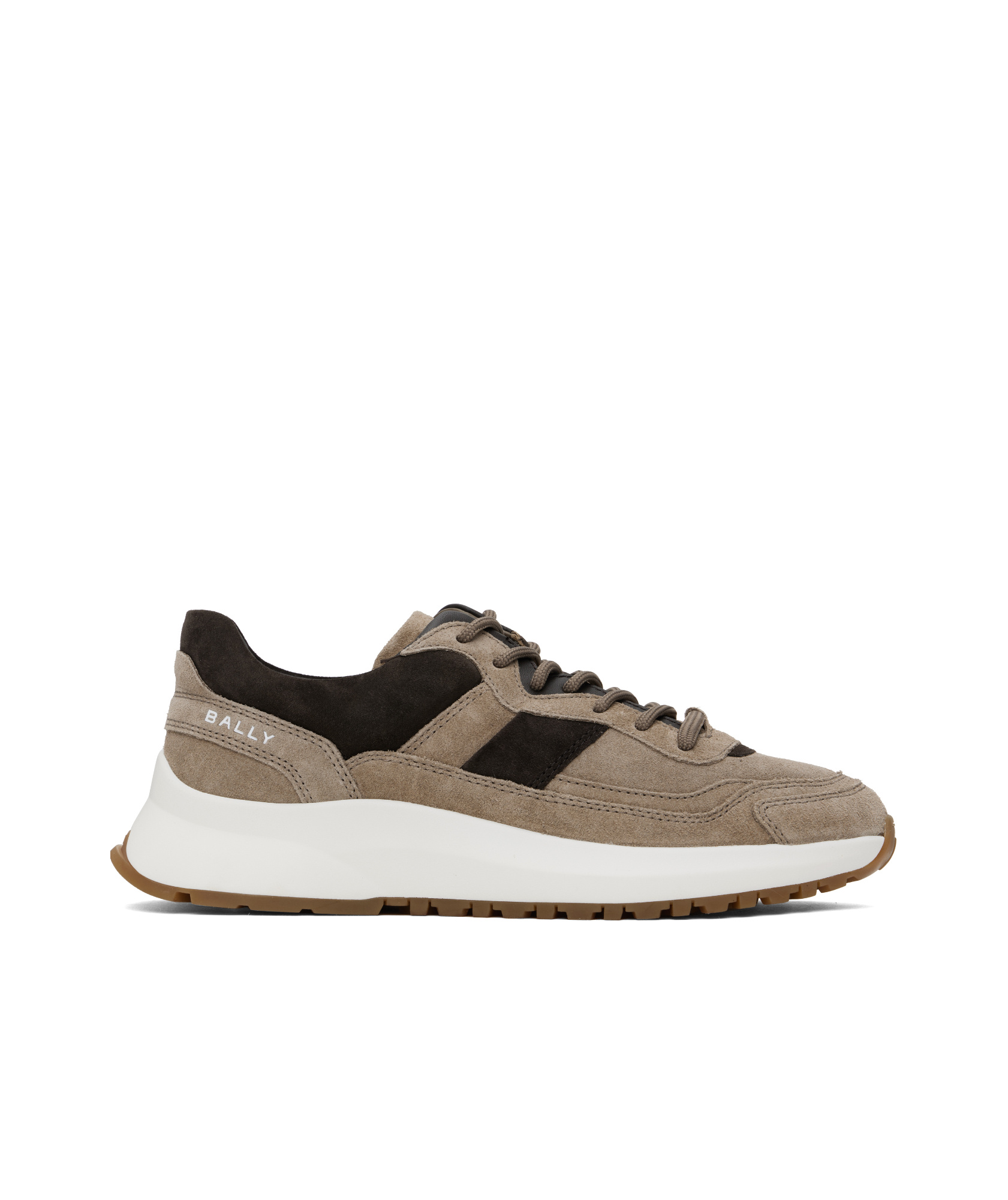 Bally Brown Outline Sneakers In Multi