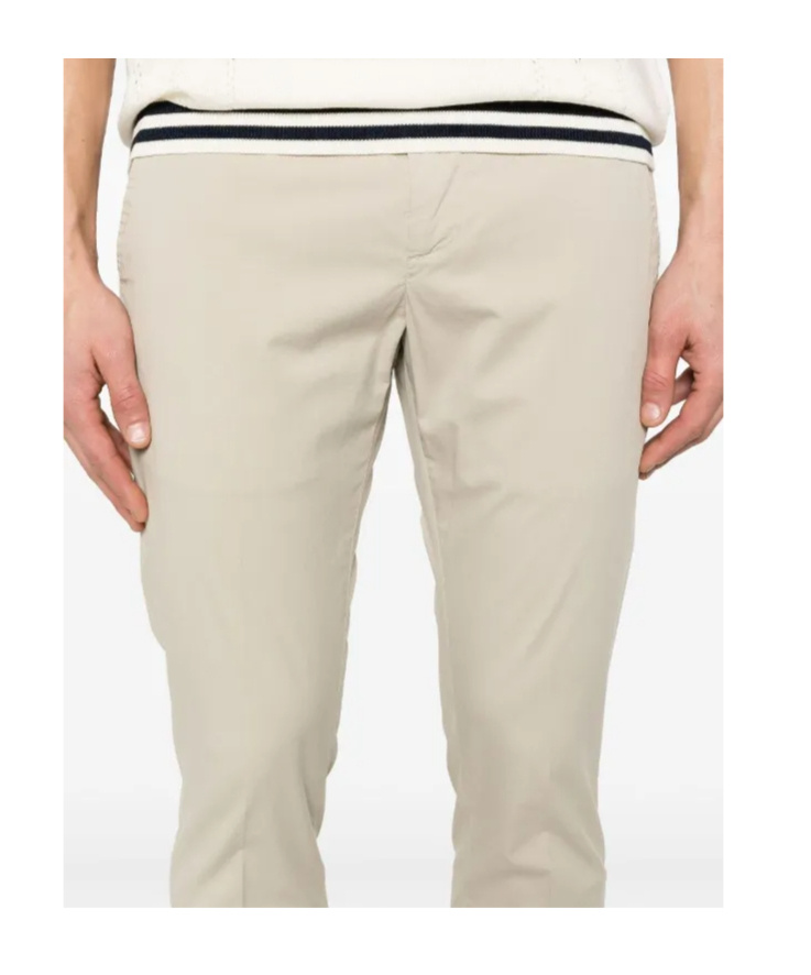 Dondup Pressed-crease Slim-fit Trousers In Nude
