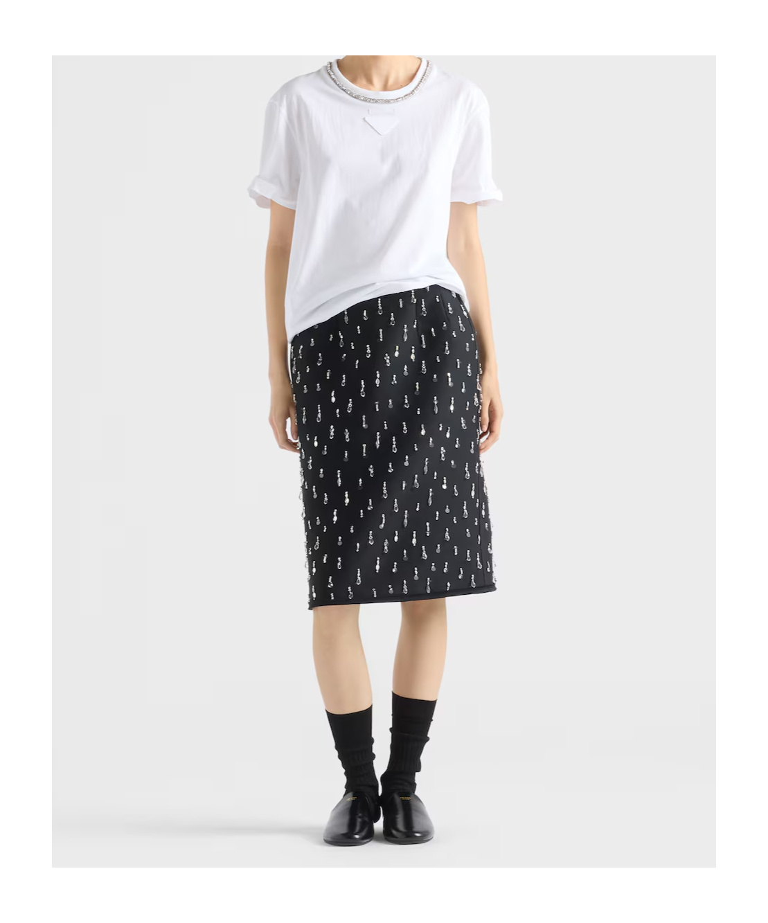 Prada Cotton Jersey T-shirt In White