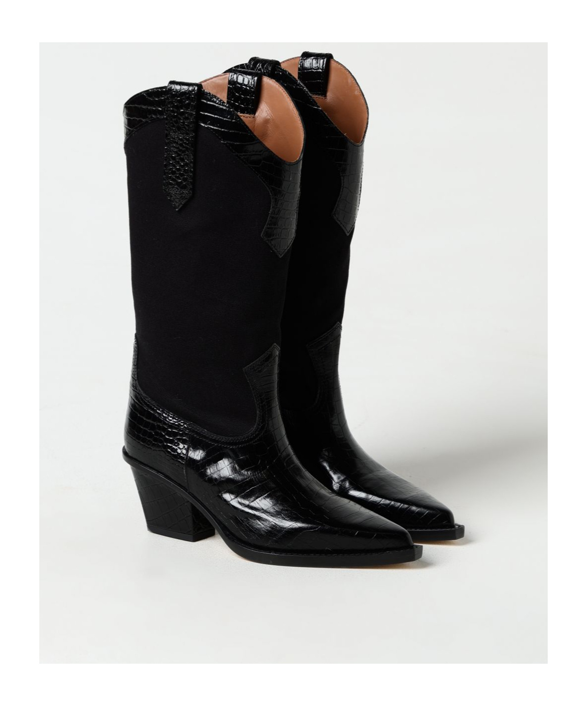 Paris Texas Rosario 60mm Panelled Boots In Black