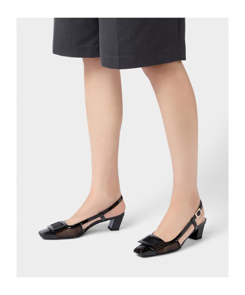 Roger Vivier Dcollet Slingback Mesh In Black