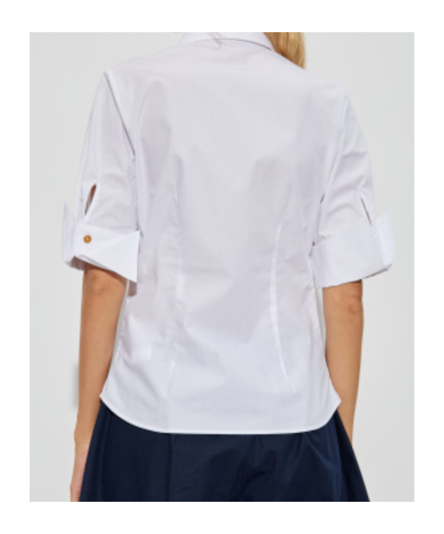 Vivienne Westwood Shirt With Orb Embellishments And A Button Front In White