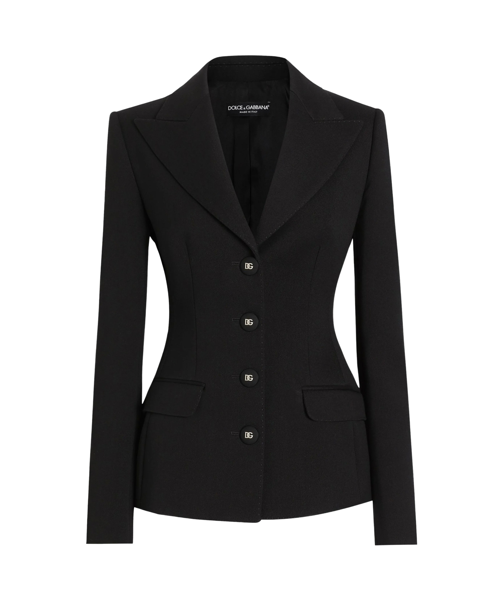 Dolce & Gabbana Single-breasted Virgin Wool Blazer In Black