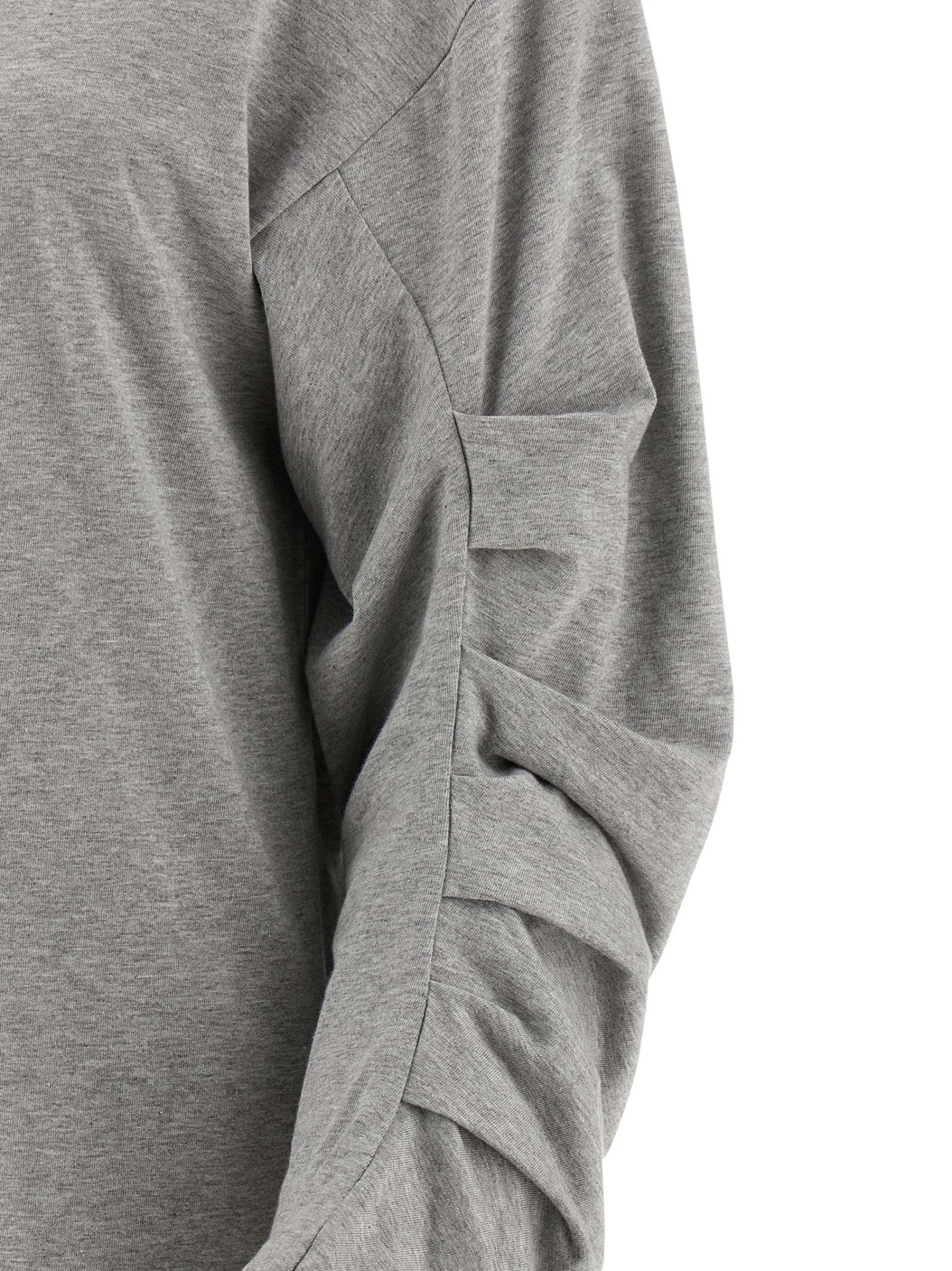 Dries Van Noten Relaxed Fit Long Sleeve Crew Neck Top In Gray