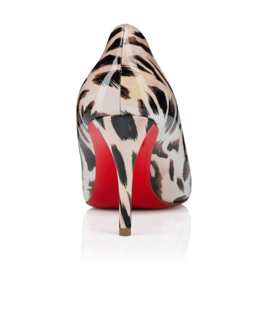 Christian Louboutin Miss Z Gigi 80 Leopard-print Patent-leather Point-toe Pumps In Multi-color