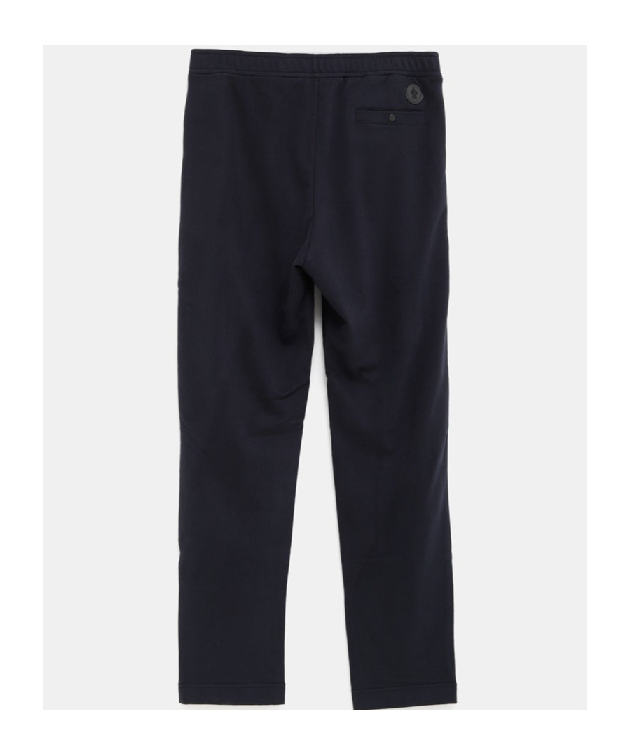 Moncler Elastic Waist Casual Pants In Blue