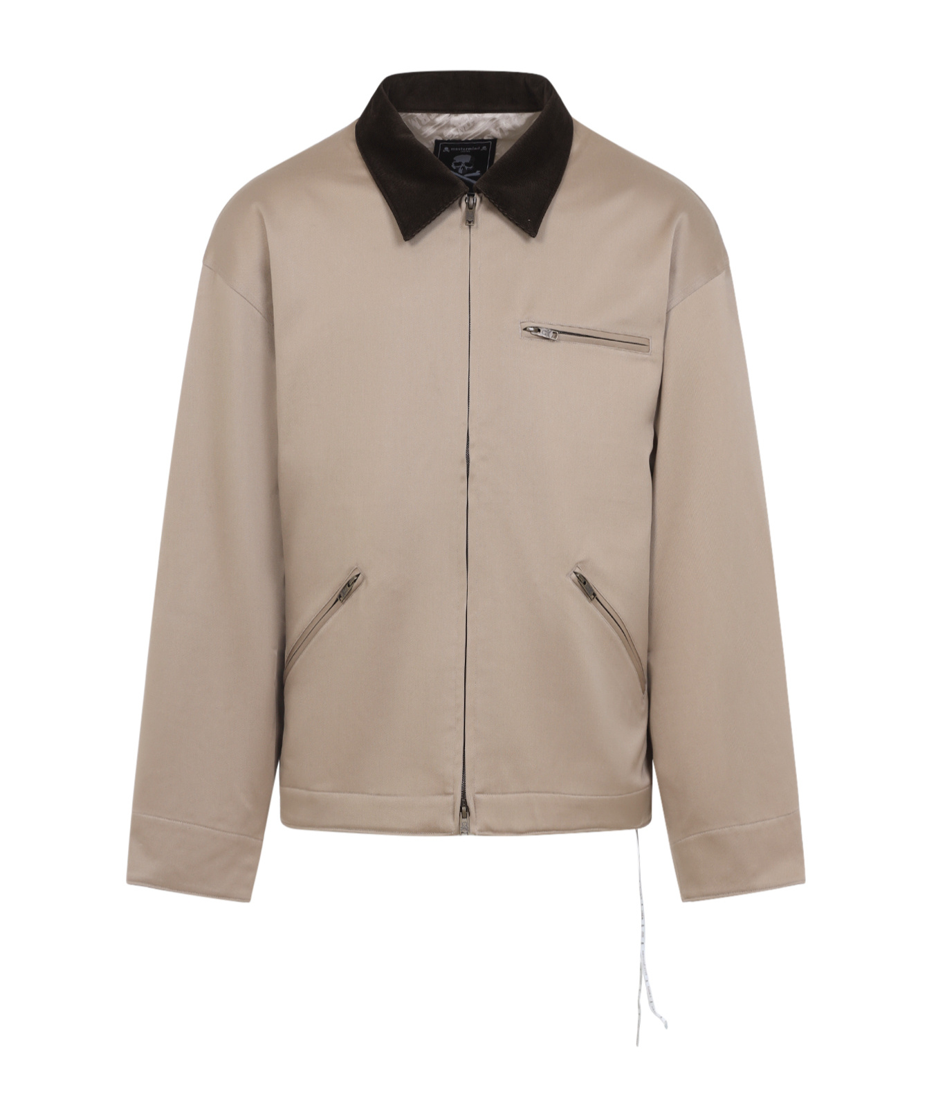 Mastermind Japan Mj Aviator Corduroy-collar Cotton Jacket In Sand