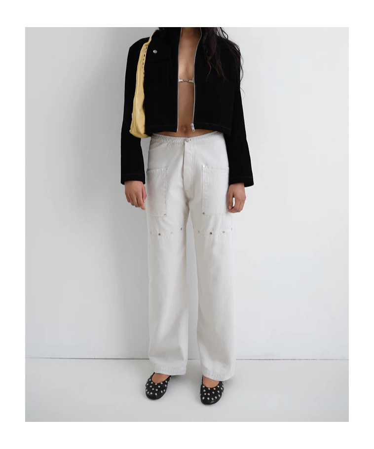 Gimaguas Pantalone Jacob In Cotone Gesso Uomo In White