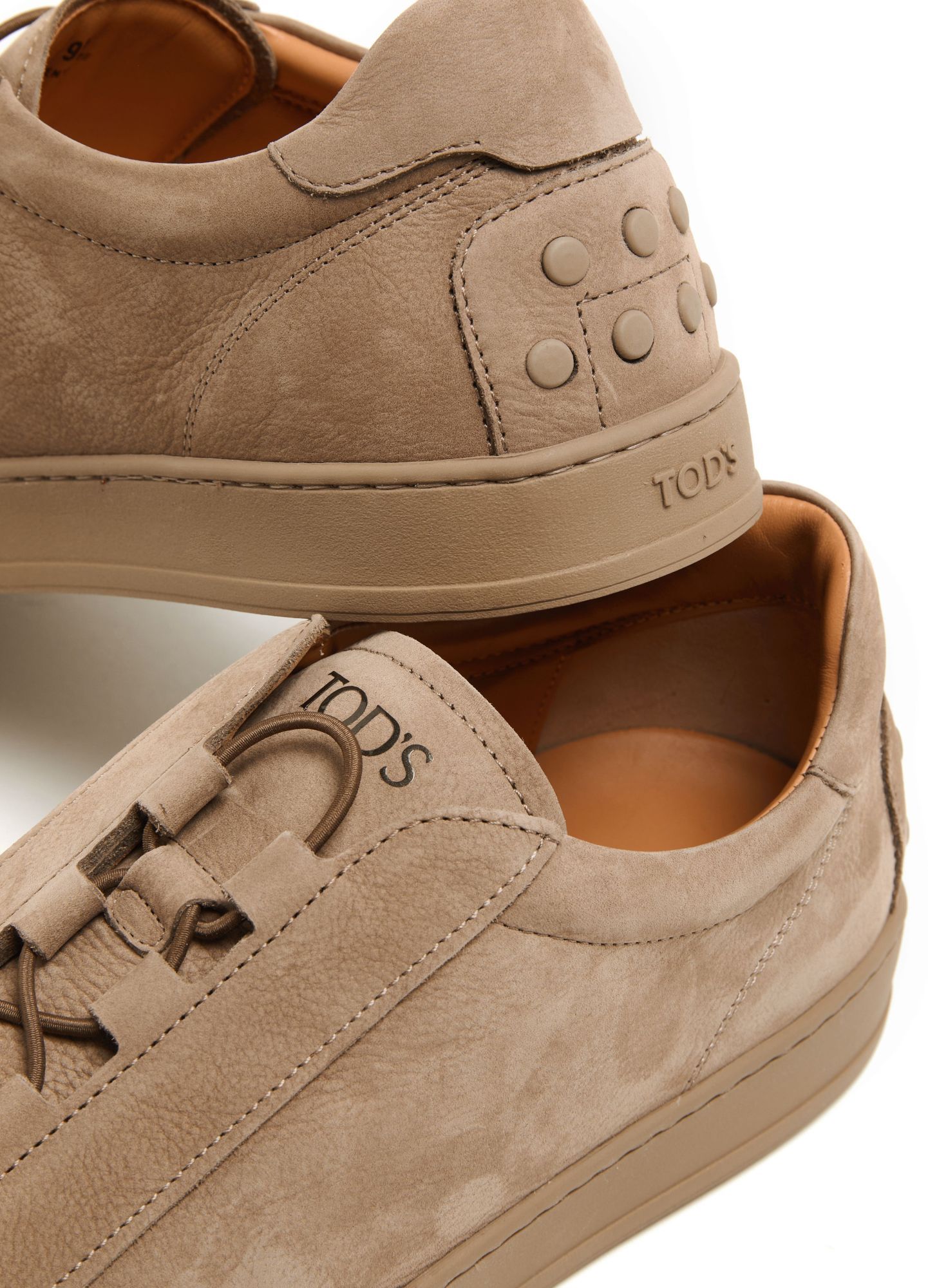 Tod's Elastic Nubuck Creta Sneakers In Brown
