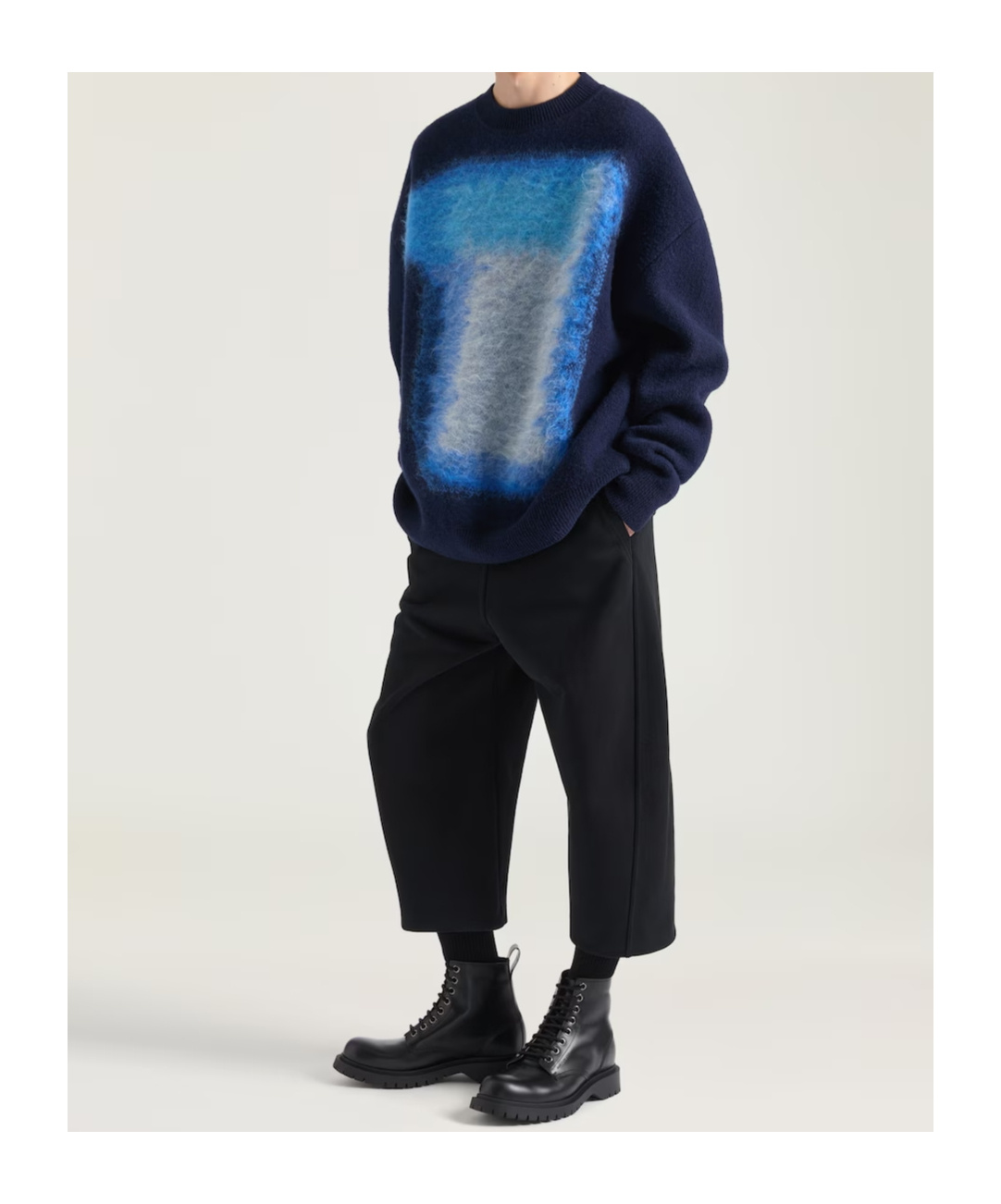 Givenchy Sweater In Wool With Brushed Afternoon Light Jacquard In Black