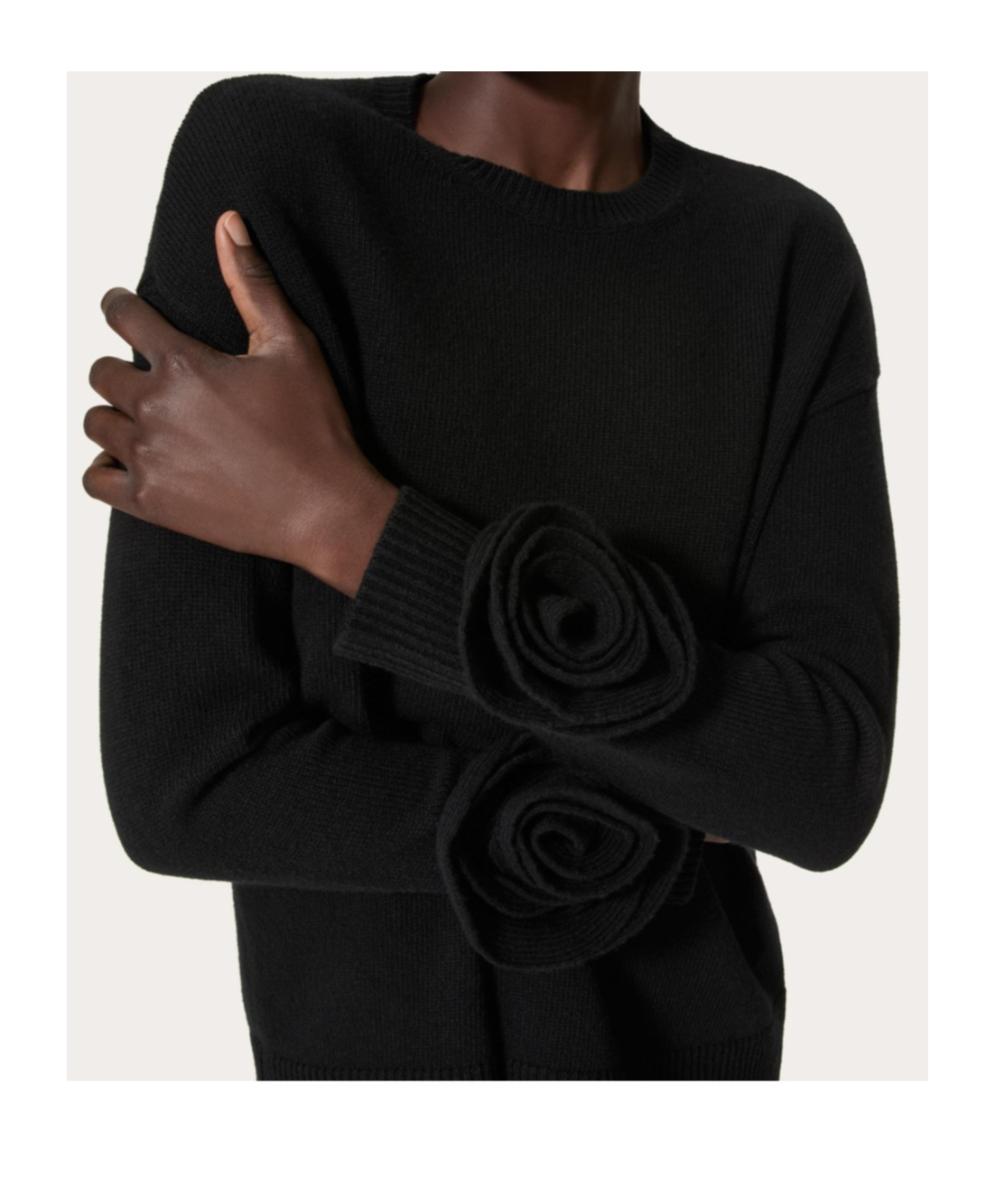 Valentino Regular Fit Wool Jersey Sweater In Black
