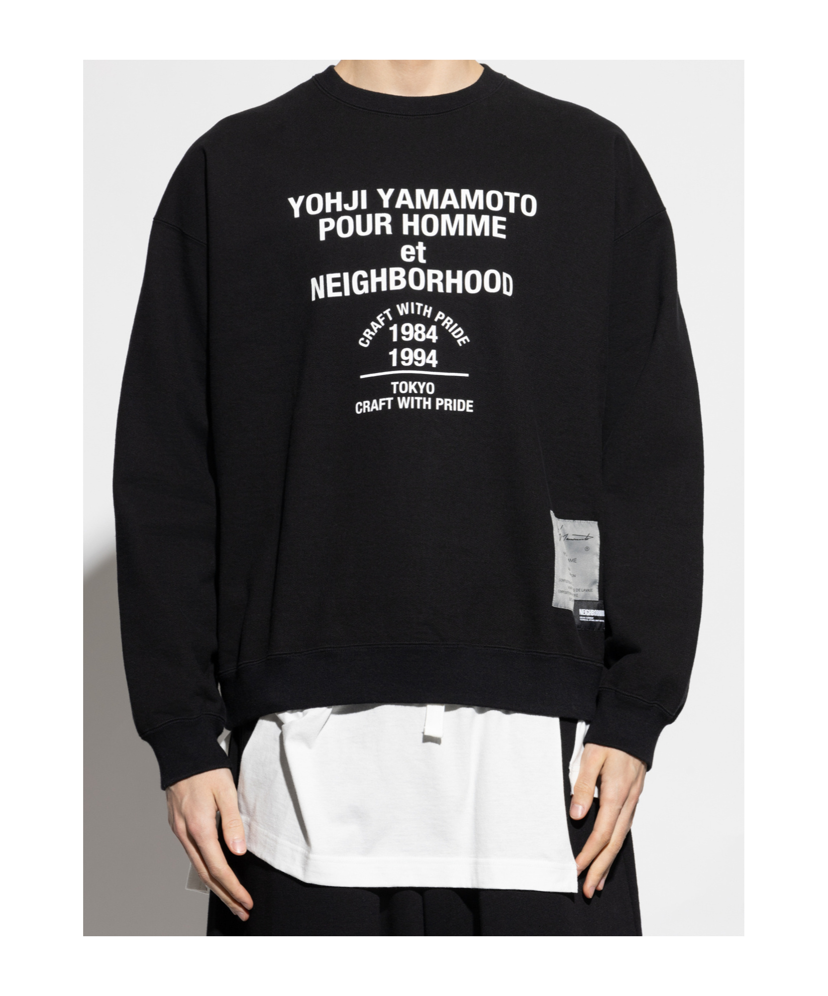 Shop Yohji Yamamoto Long-sleeved Sweater In Black