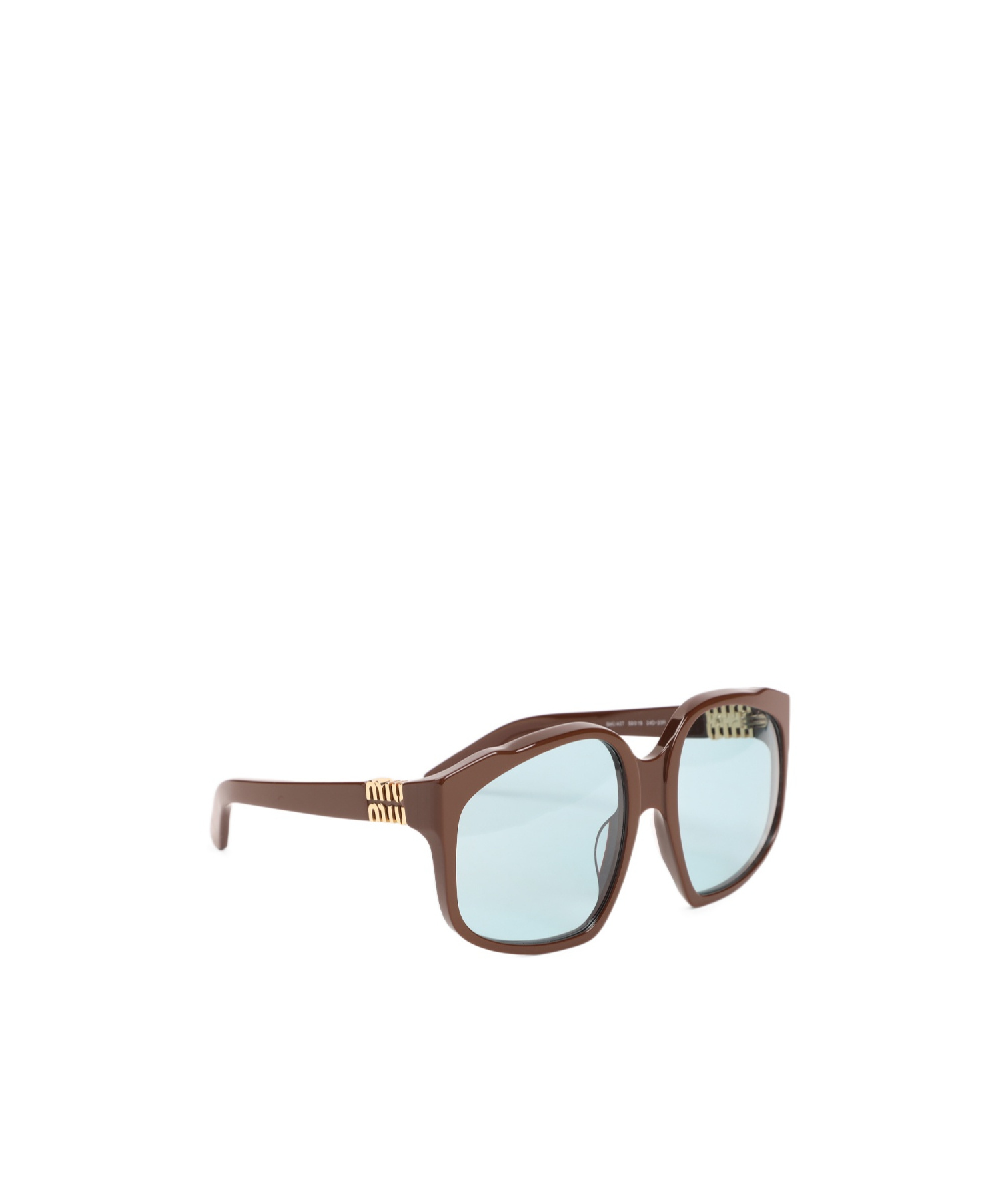 Miu Miu Womens Brown Mu A07s Irregular-frame Acetate Sunglasses In Brown