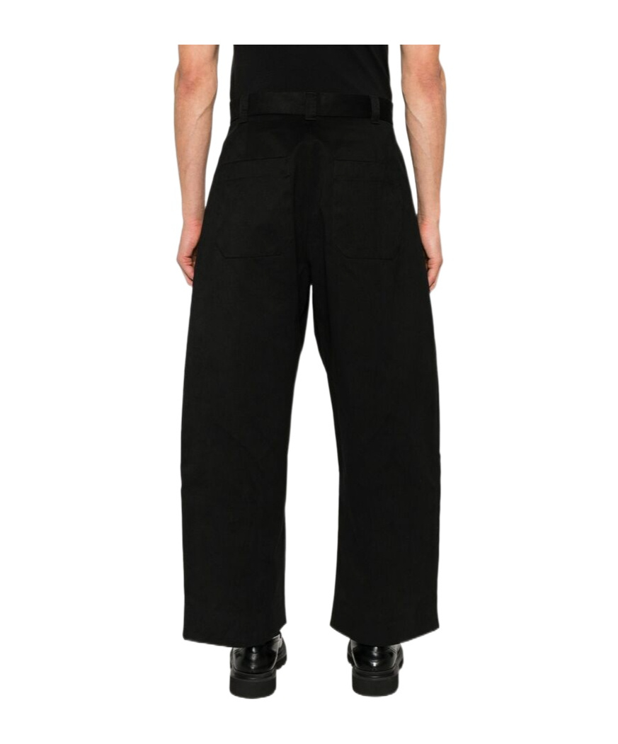 Studio Nicholson Belt-loop Casual Pants In Black