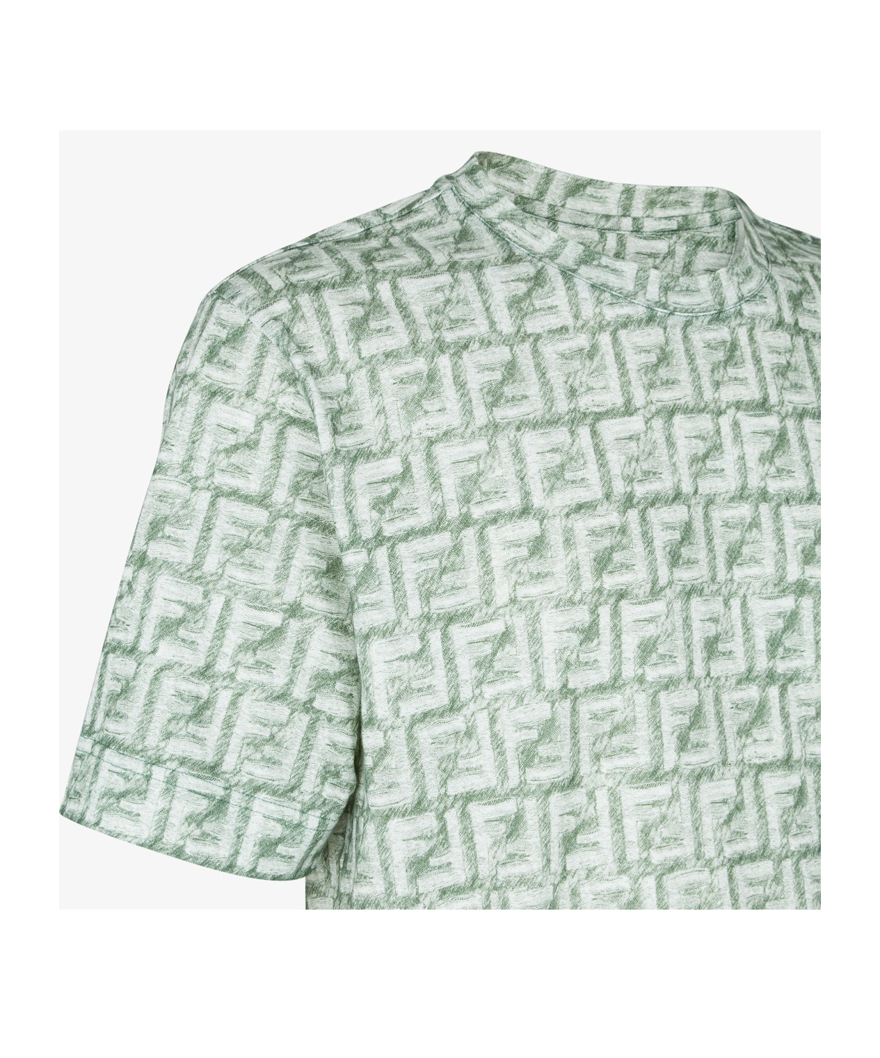 Fendi Ff Motif Cotton T-shirt In White