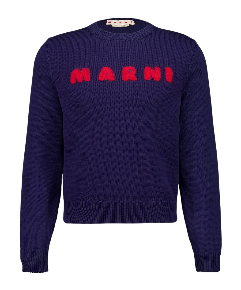 Marni Logo-embroidered Sweater In Blue