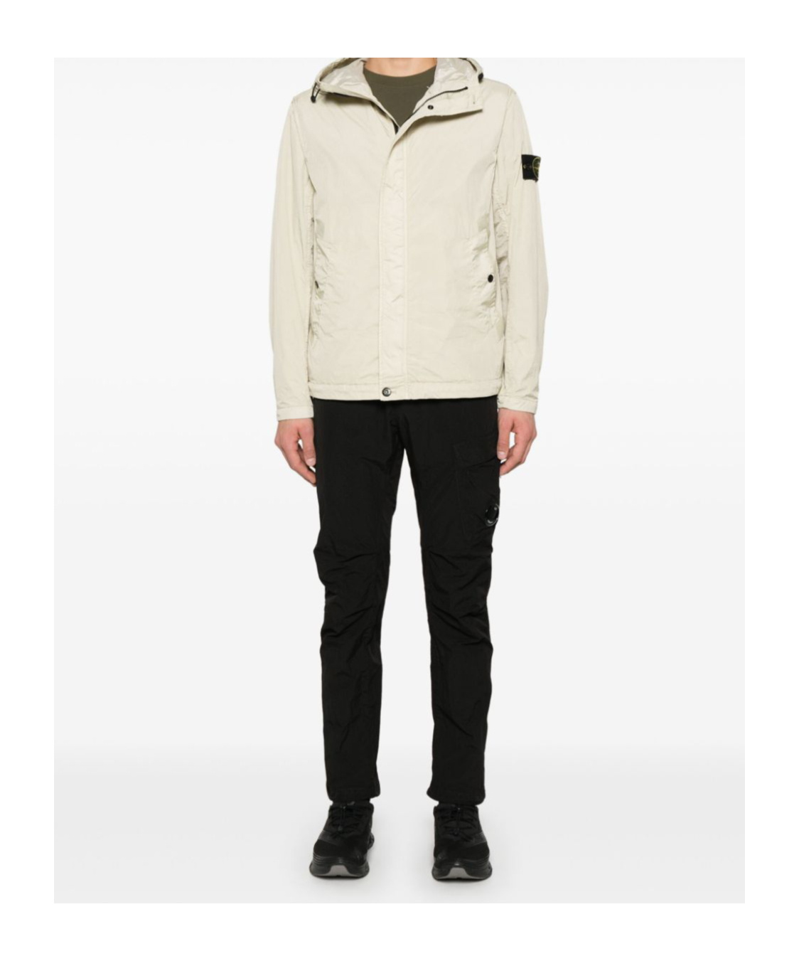 Stone Island Long-sleeved Jacket In Nude