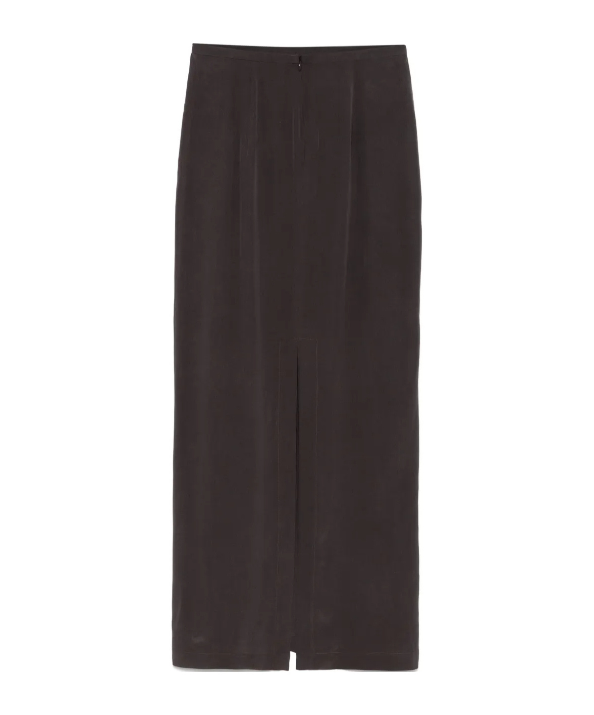 Alysi Silk Midi Skirt In Black