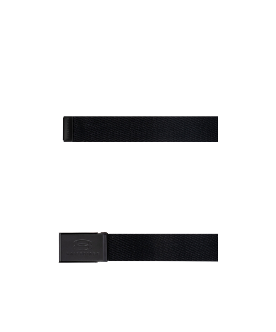 Balenciaga Rectangular Buckle Waist Belt In Black