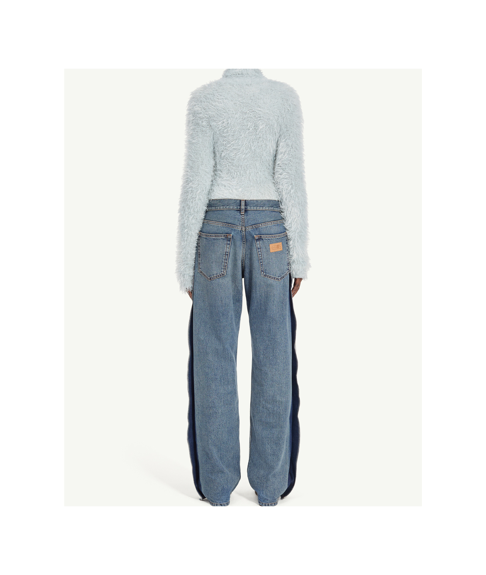 Mm6 Maison Margiela Panelled Five-pocket Jeans In Blue