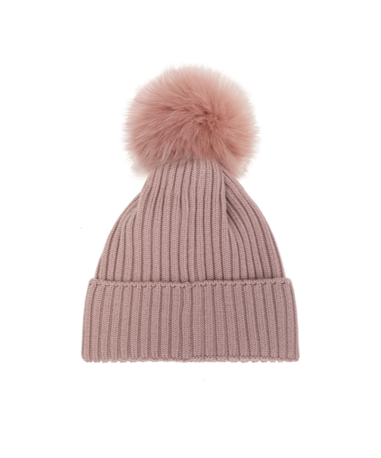Moncler Wool Beanie With Pom Pom In Multicolor