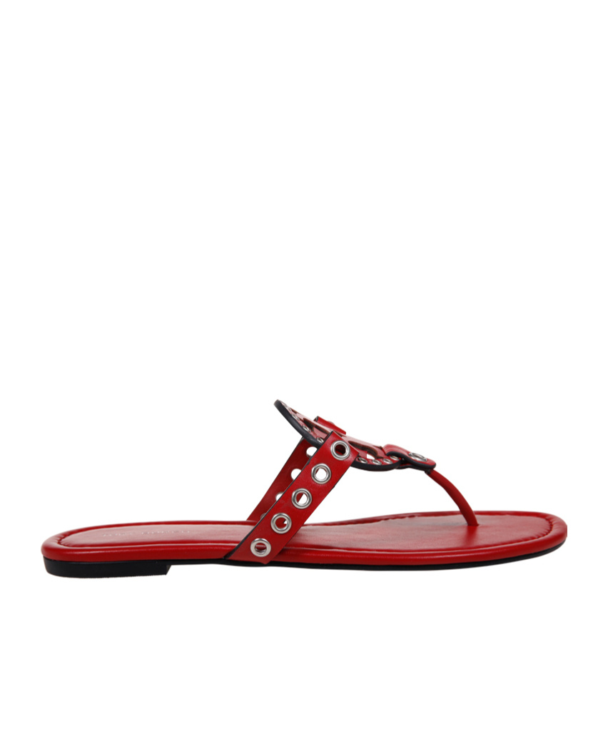 Tory Burch Miller Flip Flops In Red