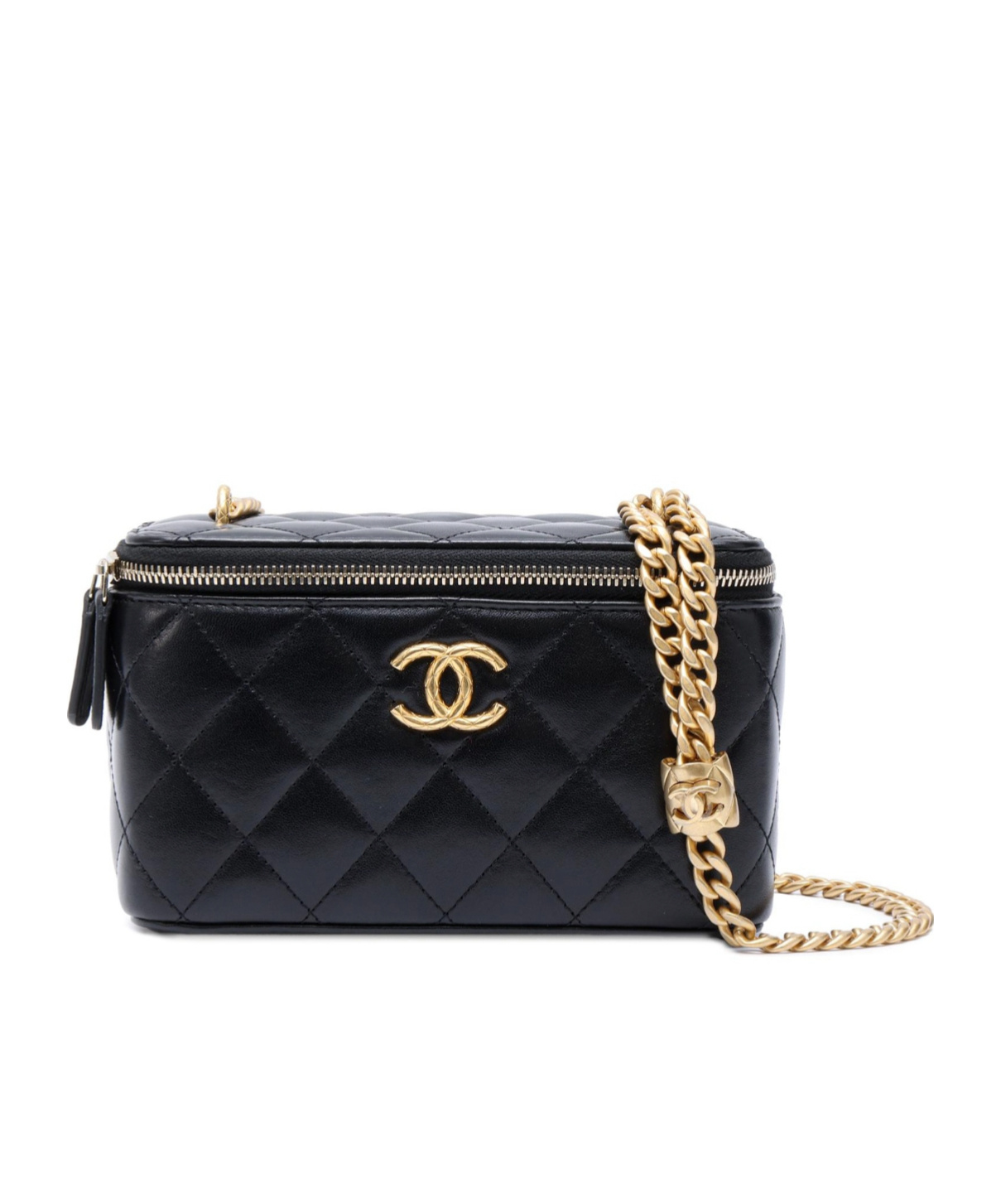 Pre-owned Chanel Double C Mark Shoulder Bag In Black