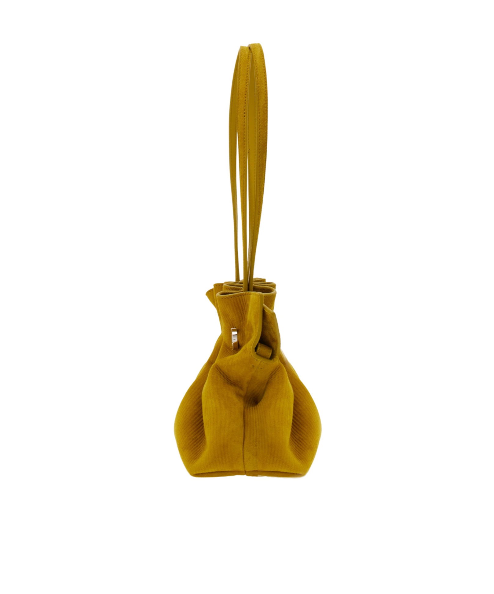 Ferragamo Soft Suede Shoulder Bag In Yellow