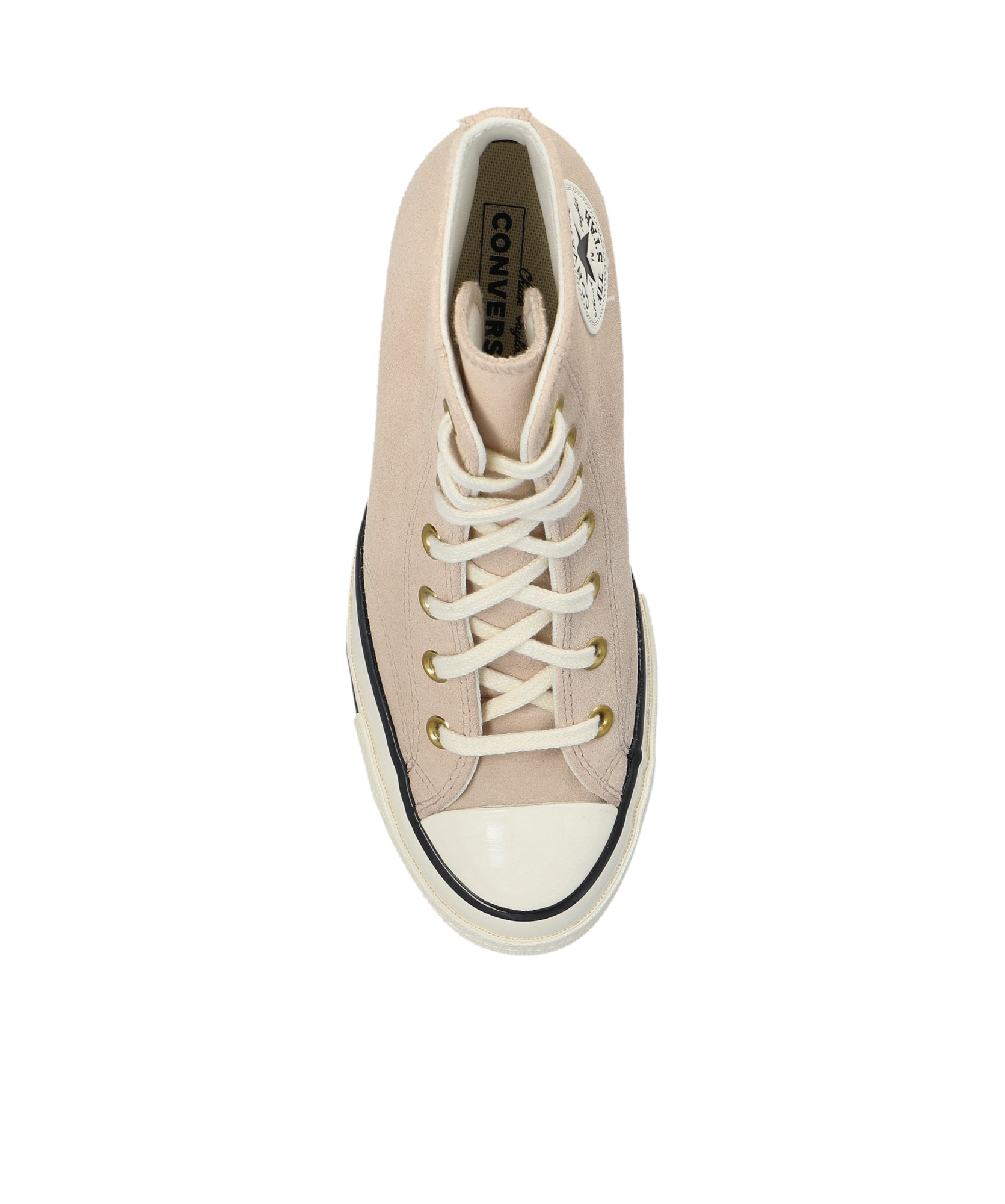 Converse Round-head High-top Casual Shoes In Nude