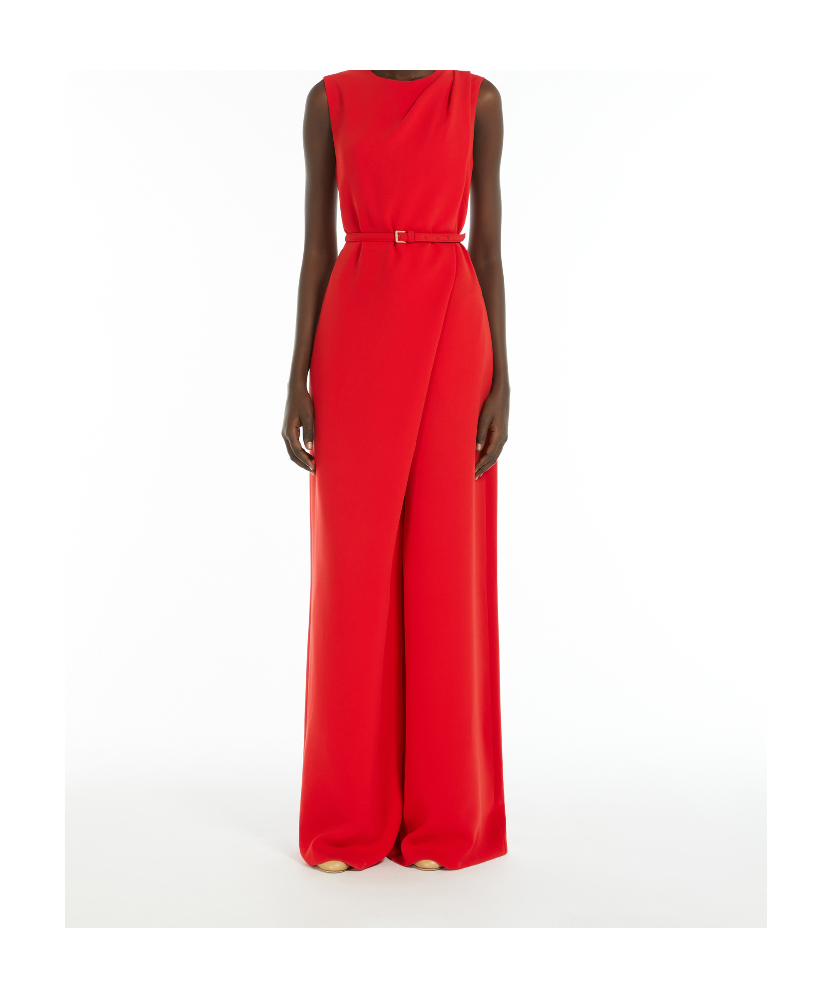 Max Mara Sleeveless Jumpsuit In Red