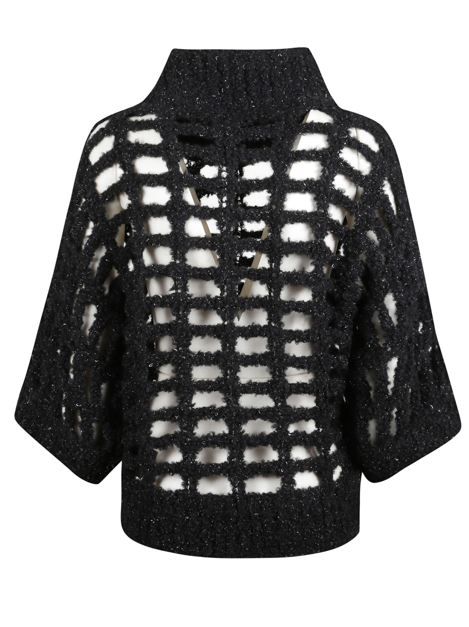 Peserico Hollow Sweater In Black